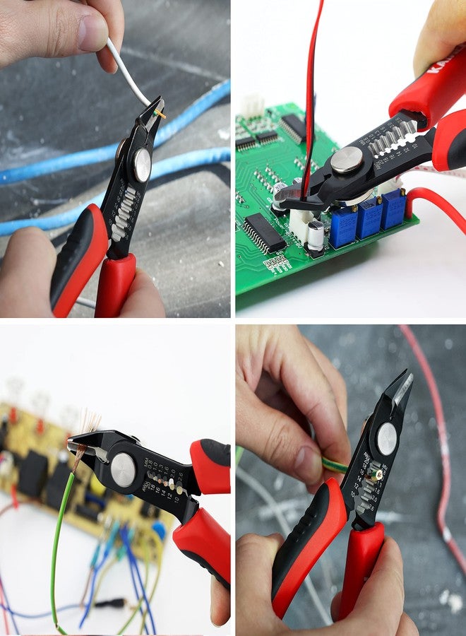 KAIWEETS Wire Cutters 6-Inch Flush Pliers With Supplementary Stripping, Cutting Pliers, Handy And Slim Diagonal Cutters, Sharp Snip, Multicolor - Image 4